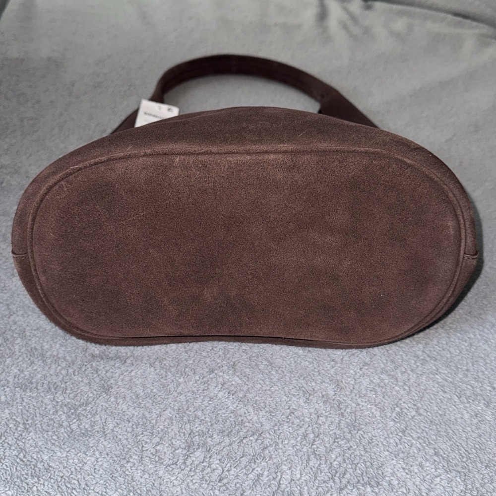 SIMKHAI Khai Suede Hobo Shoulder Bag in Cacao - Picture 8 of 17